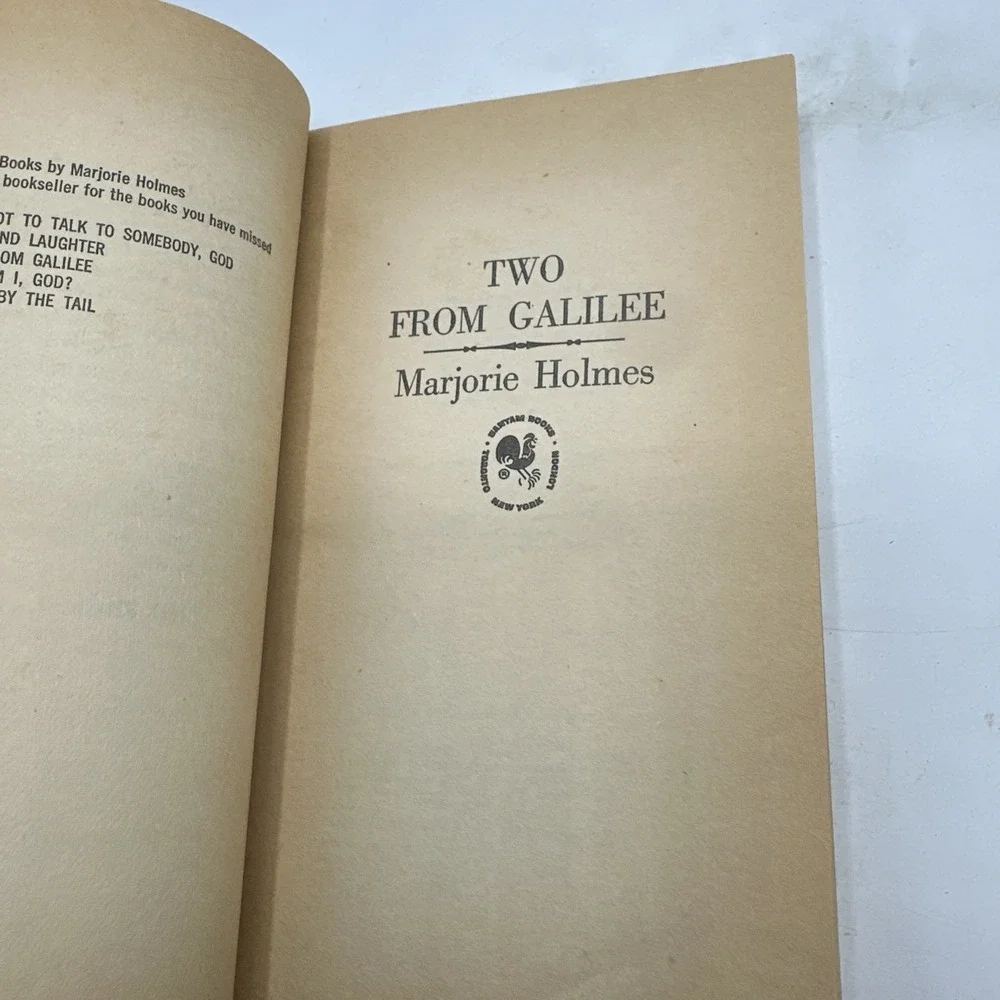 Two from Galilee. Marjorie Holmes 1974 Paperback A Love Story Of Mary And Joseph